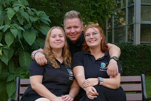JRK-Landesleitung: Annika Buschmann, Marcel Moser, Susan Leib (v. l. n. r.)
